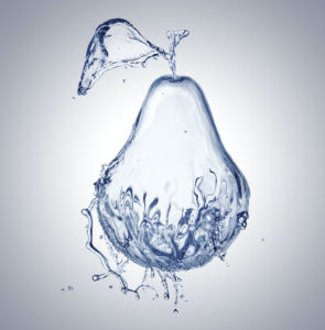 Immagine di una pera disegnata con Acqua