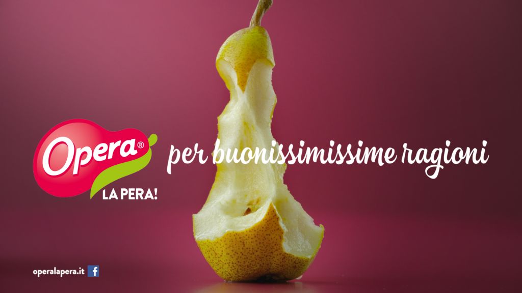 Pera Opera con logo e claim
